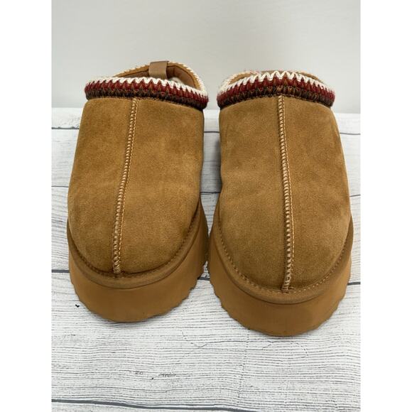 Steve Madden Womens Selena Brown Cow Suede Slip On Platform Slippers Mule Sz 12M - Picture 7 of 13